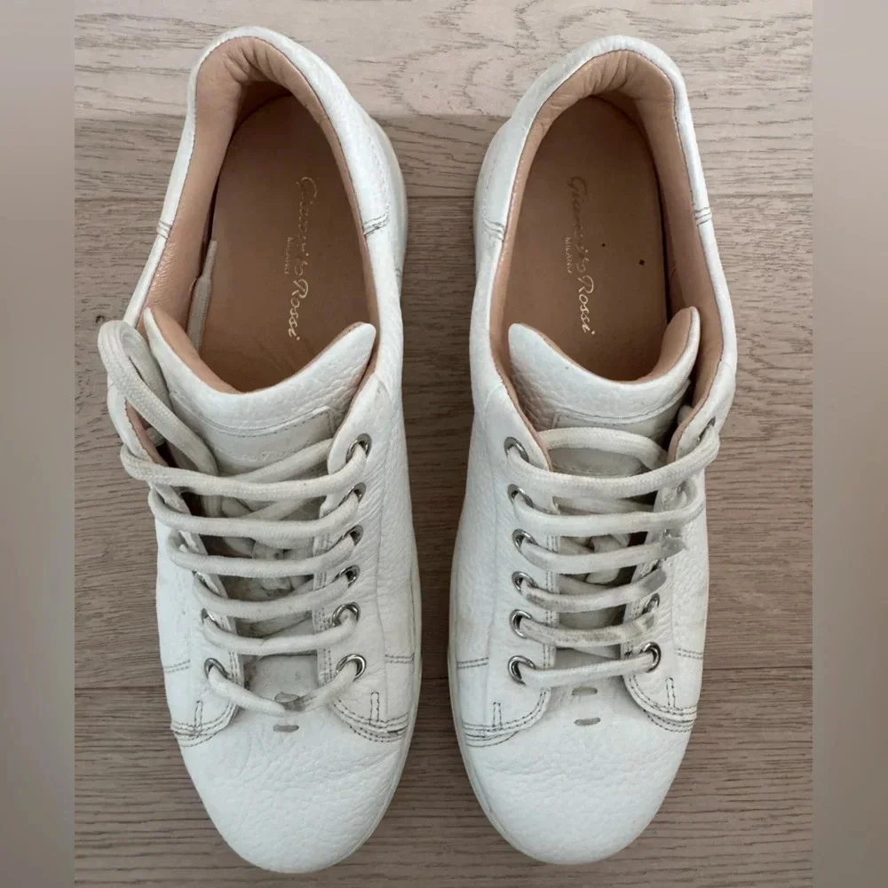 Gianvito Rossi Leather low-top lace up sneakers size 39.5 (woman’s 8.5)